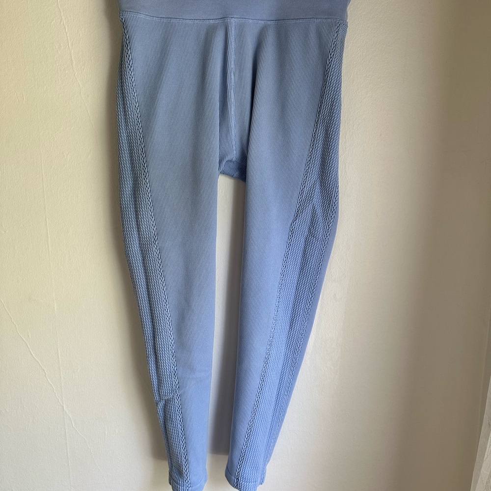 Offline by Aerie Light Blue Ribbed Leggings